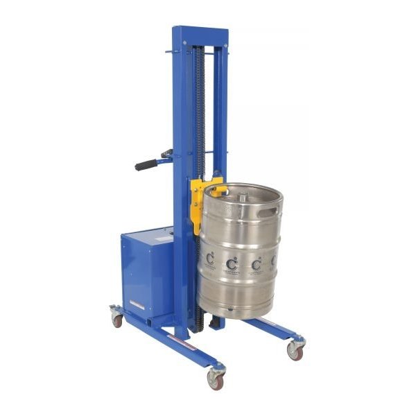 Vestil PEL-400S-57-D3-KEG Powered Quick Lift (400 lb, 4.75 ft Height, Keg Handler)