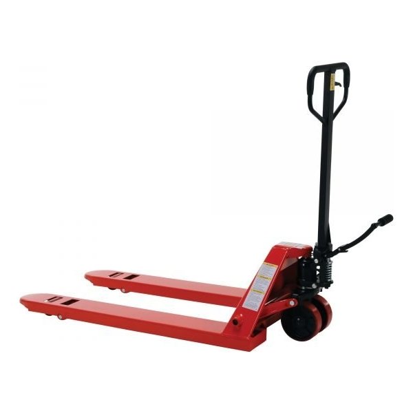 Vestil PM5-2748-FP Wheel Nose Pallet Truck (Foot Pedal, 5.5K Capacity, 27in. x 48in. Forks)