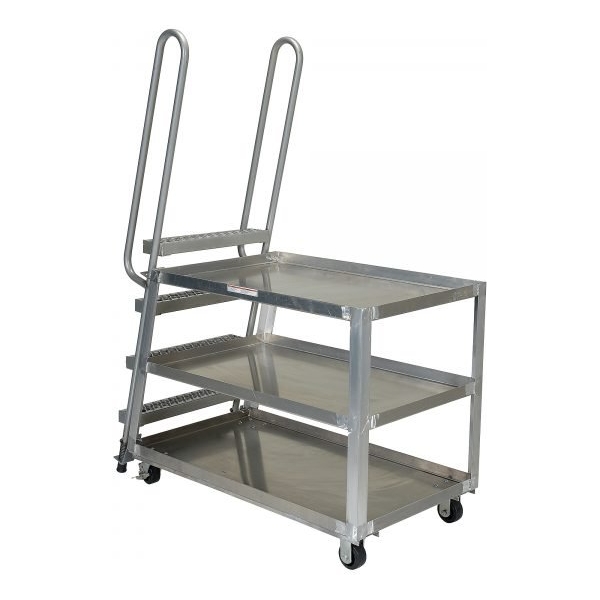 Vestil SPA-HD-2852 Hi-Duty Stock Picker Truck (500 lb, Aluminum, 28 x 52)