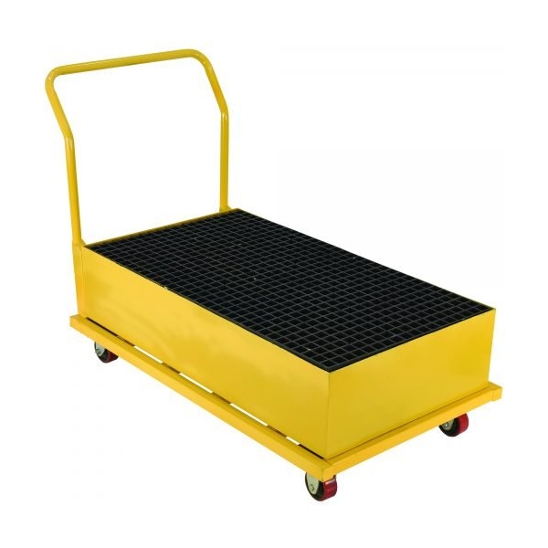 Vestil SRBC-YL-2 Horizontal Spill Pallet (Two 55-Gallon Drums)