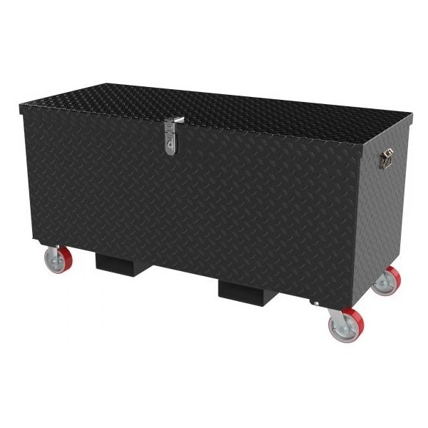 Vestil STTB-3648-CF 36x48 Steel Treadplate Tool Box w/ Casters & Fork Pockets (Black)