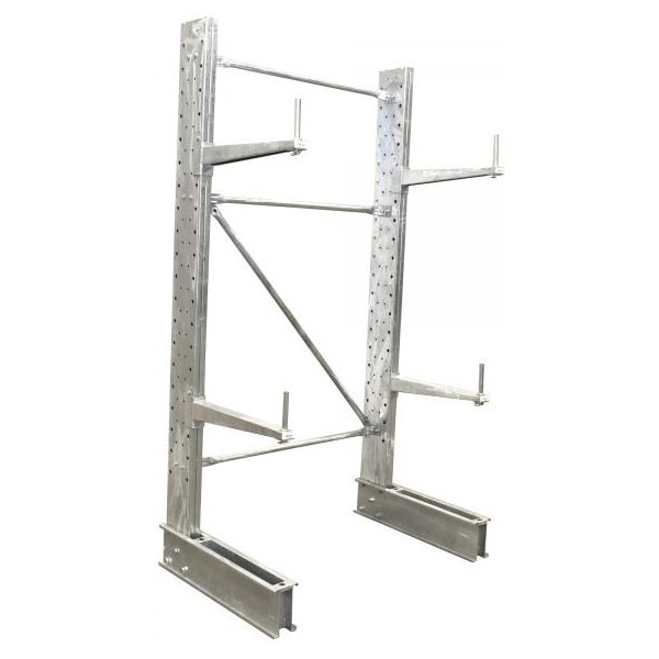 Vestil SU-C-8-24-G-SET 104.5in H Galvanized Light-Duty Cantilever Starter Kit (24in Arms)