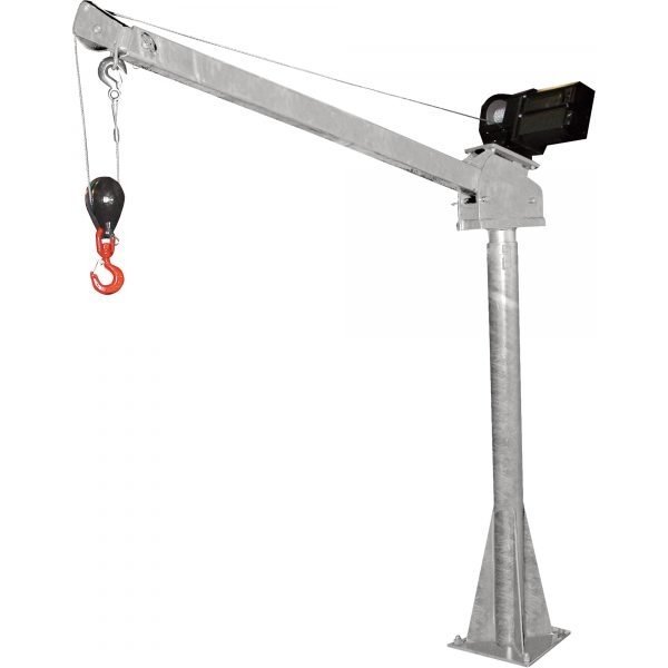 Vestil WTJ-20-3-DC-GAL 2,000 lbs DC Powered Galvanized Jib Crane