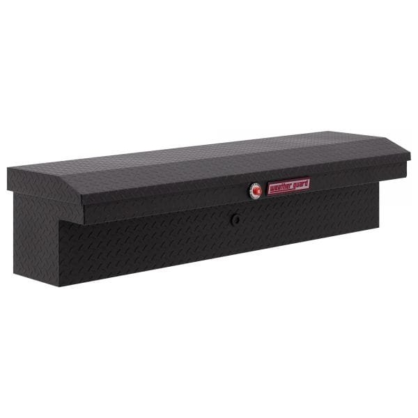 Weather Guard 178-52-03 59in Aluminum Lo-Side Truck Tool Box (Matte Black)