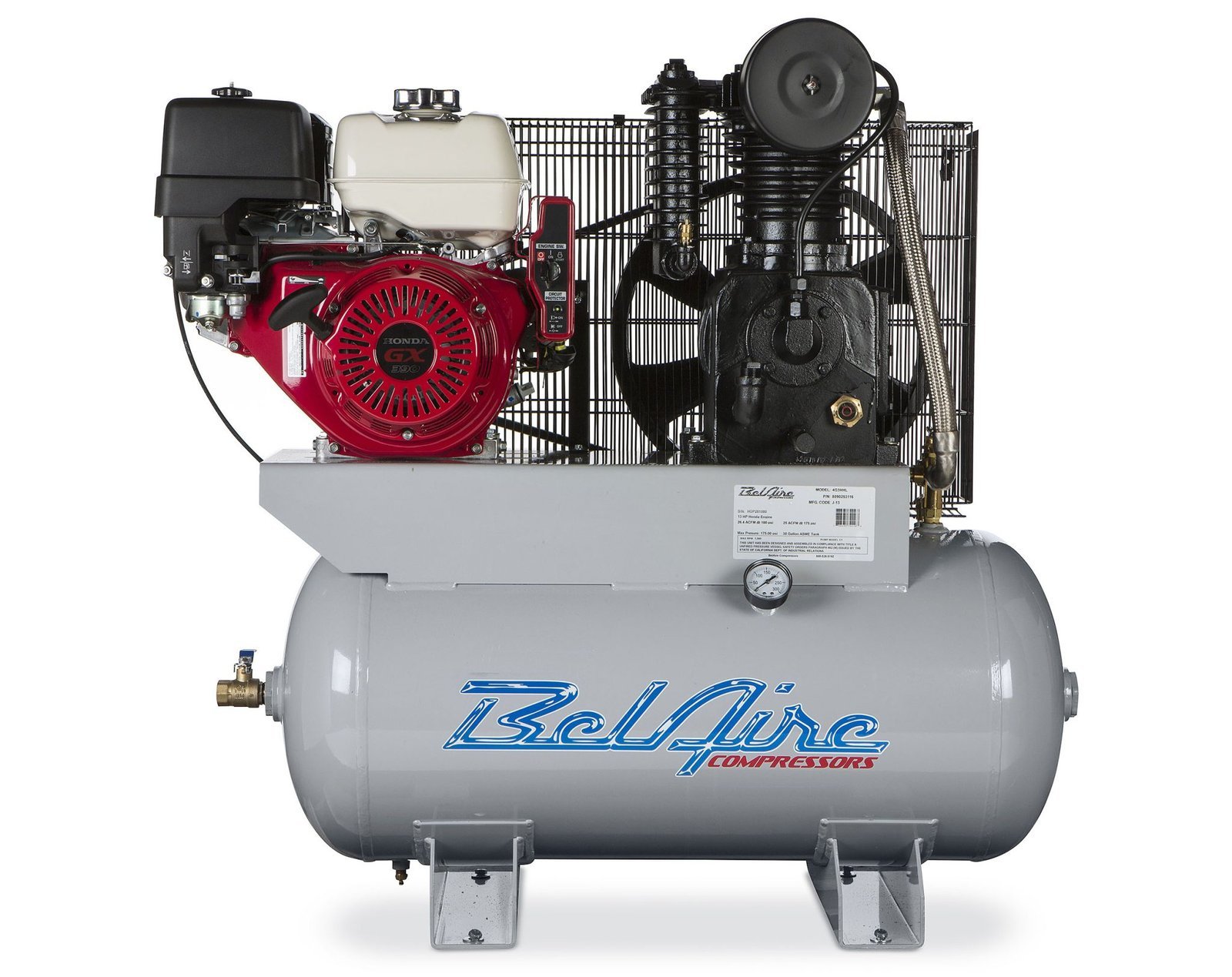 BelAire 4G3HHL Air Compressor - 3HP Horizontal